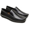 02 mocassim masculino couro legitimo preto scarpazi 3210p