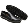 03 mocassim masculino couro legitimo preto scarpazi 3210p