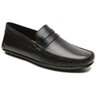 01 mocassim masculino couro legitimo preto scarpazi 3205p