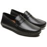 02 mocassim masculino couro legitimo preto scarpazi 3205p