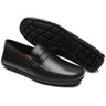 03 mocassim masculino couro legitimo preto scarpazi 3205p