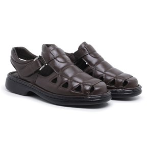 09 sandalia ortopedica masculina de couro pelica pinhao scarpazi 8010pi